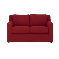 Canapé 2 places pour salon coloris rouge