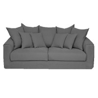 Canapé 3 places pour salon coloris gris